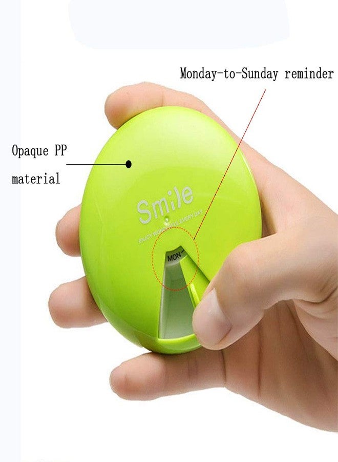 INVODA Pill Organizer Pill Case Portable Pill Container BPA-Free Pill Box 7 Day Weekly Pills Dispenser,7 Compartments Storage Container - Image 3